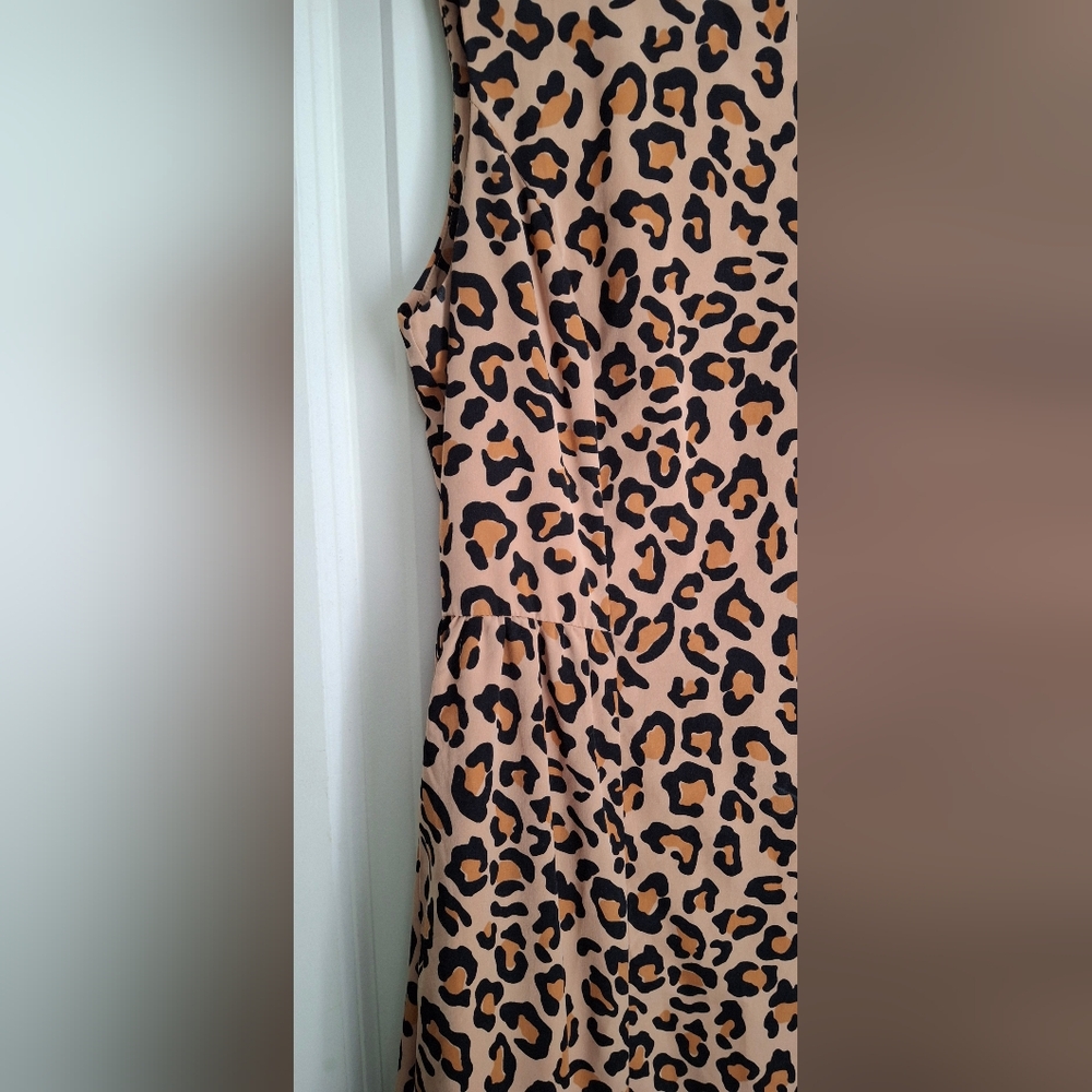 Gap strech animal print womens dress sz 8 casual party cocktail travel casual - Picture 5 of 9